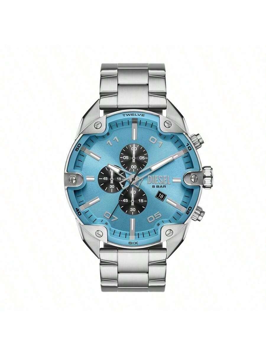 Diesel Black Silicone Strap Men s Quartz Movement DZ4655 синий