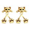 Dainty Animal Earrings for Women 1 Pair Cute Cat Paw Women, Vintage Front Back Stud Earrings, Small Kitten Jewelry Gift Lovers