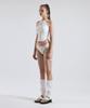 VINAJ Shirred Halter Neck Bikini Bra (White)