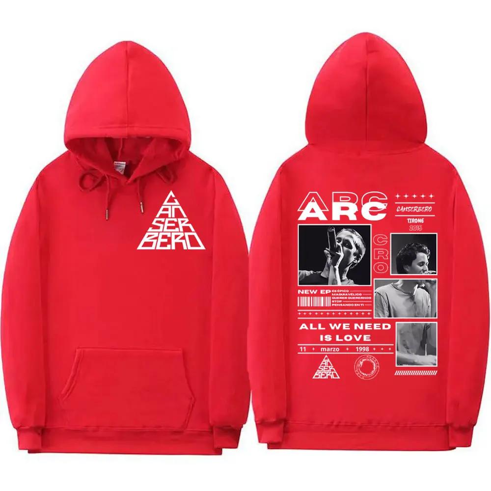 Canserbero All We Need Is Love limited edition printed men's retro hip-hop sweatshirt adult autumn and winter warm pullover