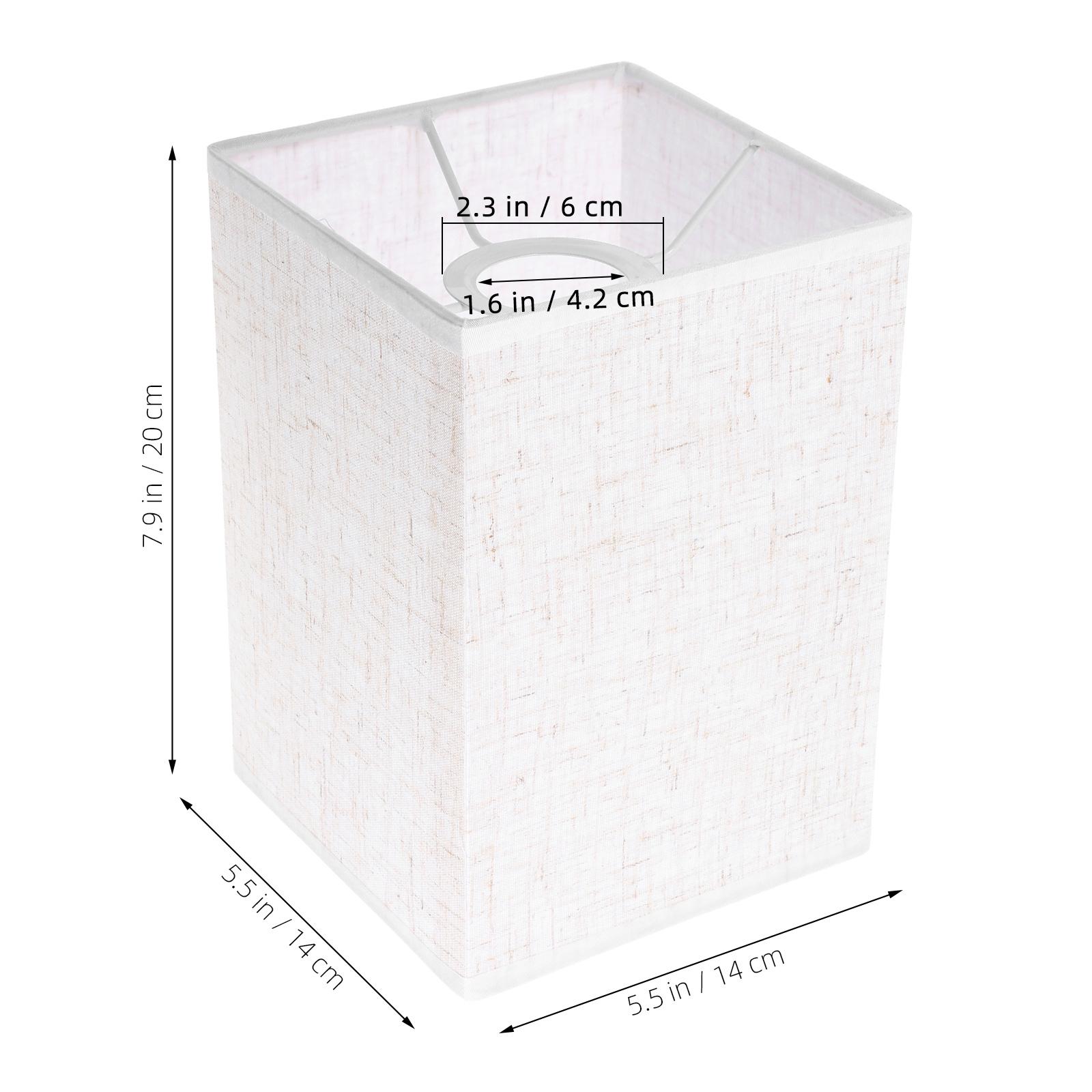 

Fabric Lampshades Linen Lamp Shade Modern Rectangular table lamp shade living room Floor light cover Home hotel lighting decor бежевий