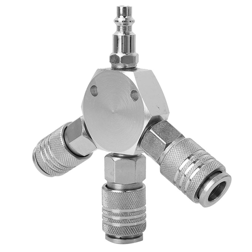 3 Ways Air Hose Manifold Quick Coupler Connector Adapter Splitter 1 4 F NPT