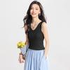 Inner sleeveless ice silk knitted base T-shirt, camisole vest, women's outerwear T-shirt, air-conditioned top, casual summer