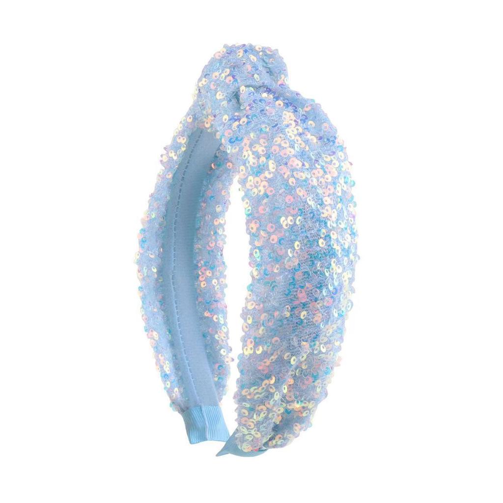 Versatile Women's Headband with Colorful Sequins, High-End Feel, Sweet Knot Design, and Children's Accessories