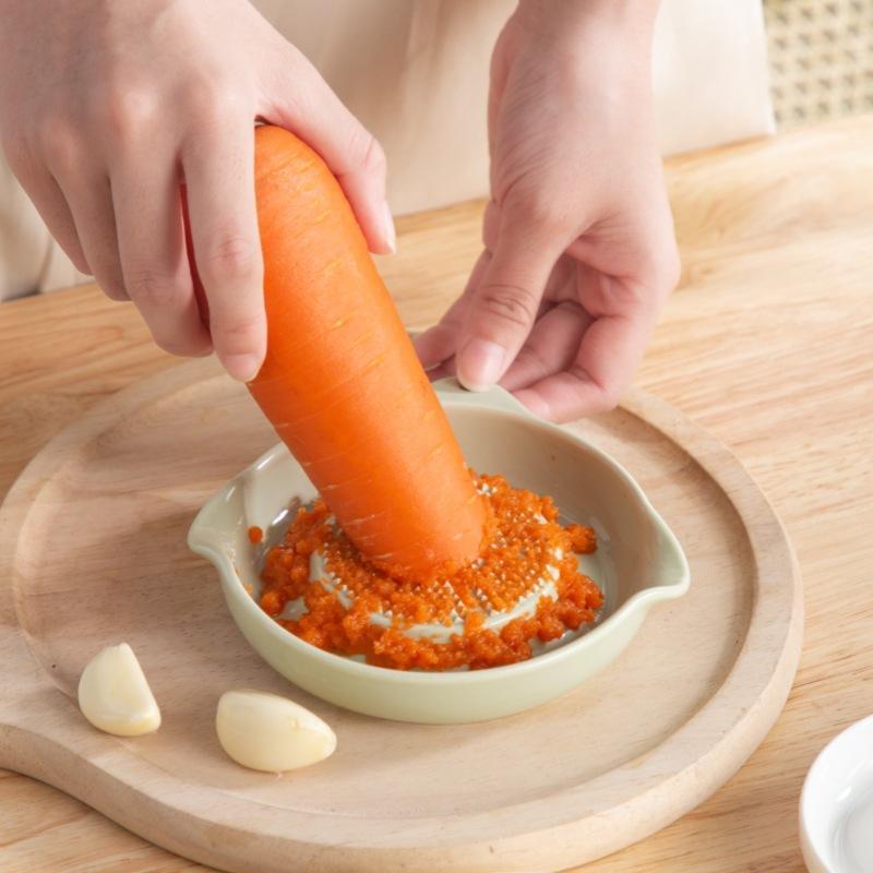 Piatto Grattugia per Aglio in Ceramica Stile Giapponese Porcellana Grattugia per Zenzero Wasabi con Beccuccio Strumento per Fare la Pasta in Cucina Articoli da Cucina