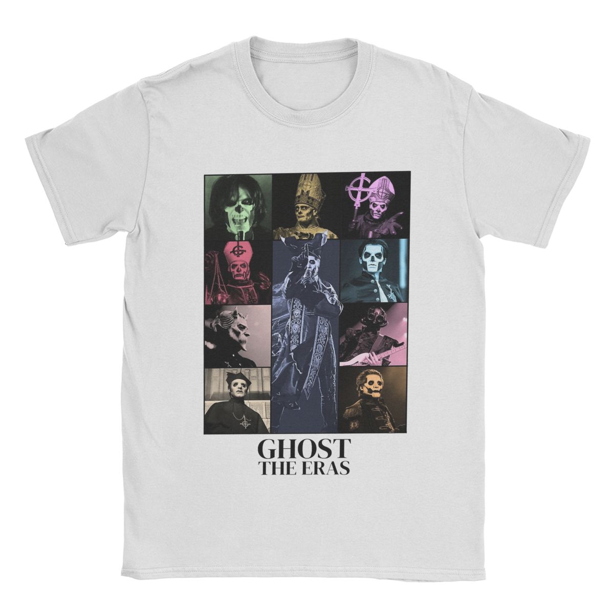 

Men T-Shirts Ghost B.C. Band Vintage Cotton Tee Shirt Short Sleeve T Shirt Crewneck Clothing Plus Size XXXXXL бордовий