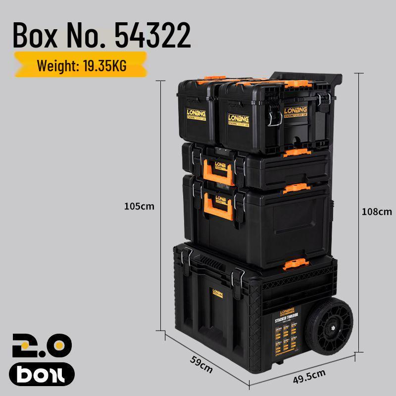 Longbang 2.0 Industrial Multifunction Stackable Tool Storage Suitcase