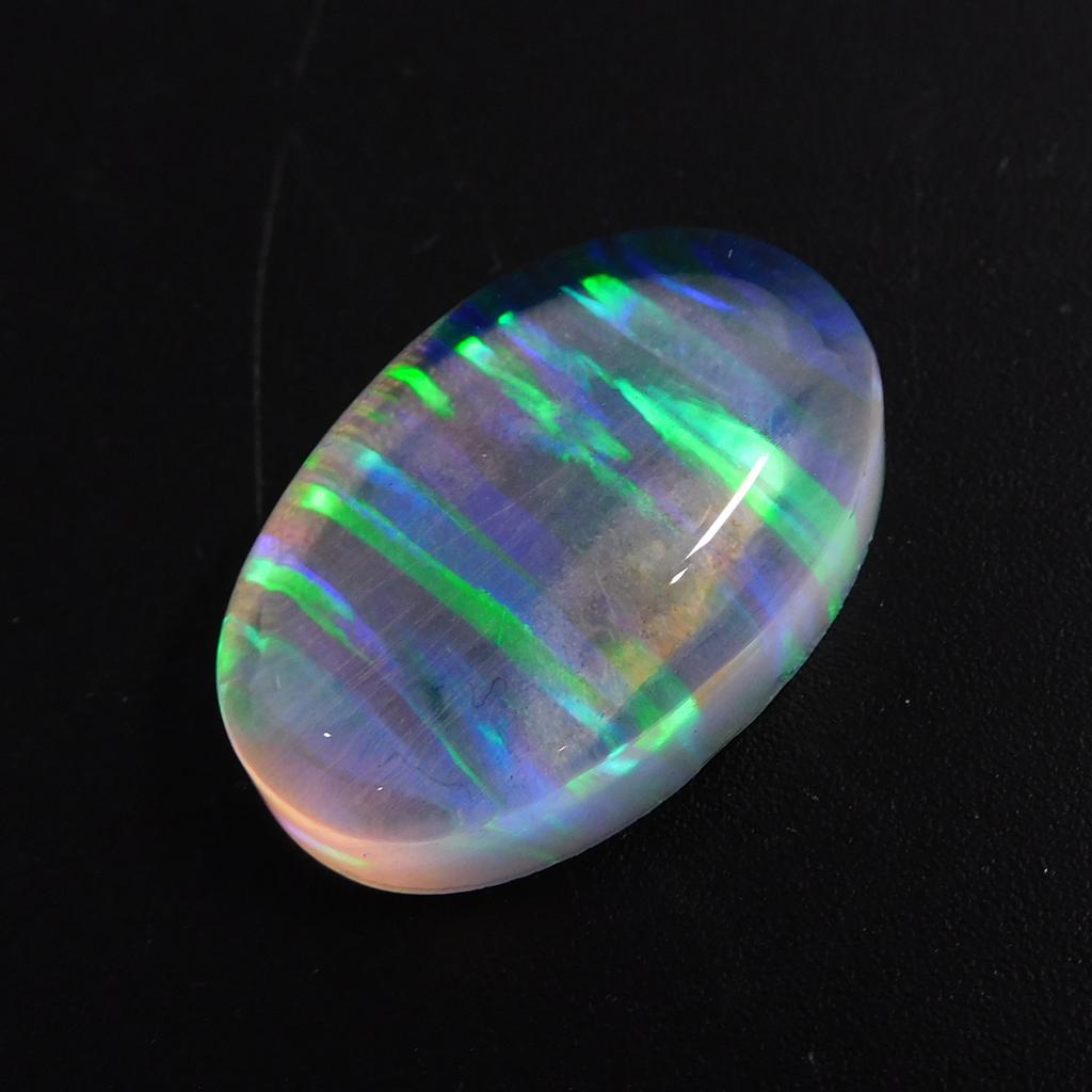 Lab-Created Opal Loose Gemstone Boulder Oval Cut 21.60 Ct Multi Color October Birthday Birthstone