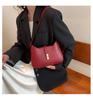 2024 Summer New Solid Color Simple Armpit Bag Street Style Pu Shoulder Bag
