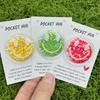 12pcs Colorful Glitter Joyful Face Stickers for Pocket Hug Cards,Plastic Decorations, For Halloween, Christmas, Party Decoration
