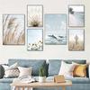 Nordic Posters Reed Dandelion Dolphin Sea Beach Flower Wall Art Canvas Painting And Prints Wall Pictures For Living Room Decor