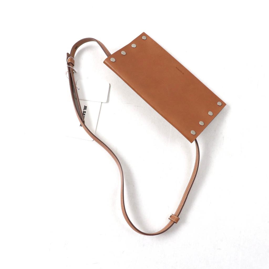 Pristine JIL SANDER Waist Bag RIVET WALLET BELT Rivet Wallet Belt Brown Leather Used