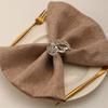 Pack of 2 Napkin Rings Christmas Moon and Star Napkins Holder Metallic Napkin Buckle Sophisticated Plating Accessories