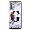 Letters Flower English Marble Phone Case For Samsung A17 A07 A55 A35 A25 A15 A05 A33 A31 A23 A21s A13 A41 A73 A53 A51 A71 Cover