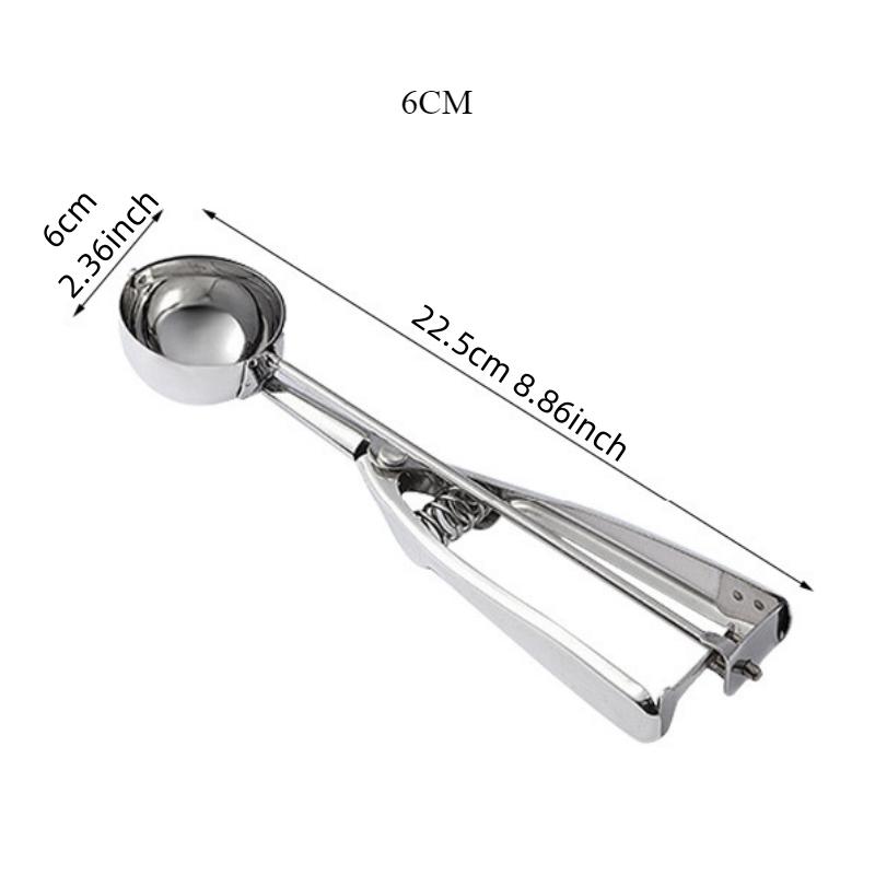 Baking Tools Cookie Dough Scoop Set Stainless Steel Ice Cream Scoop with Trigger Release for Making 4/5/6 Cm Round Pastries