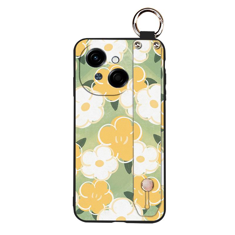 Protective Anti-knock Phone Case For Tecno POP9 4G/Spark GO 1/KL4 Flower Phone Holder Ring Kickstand Dirt-resistant