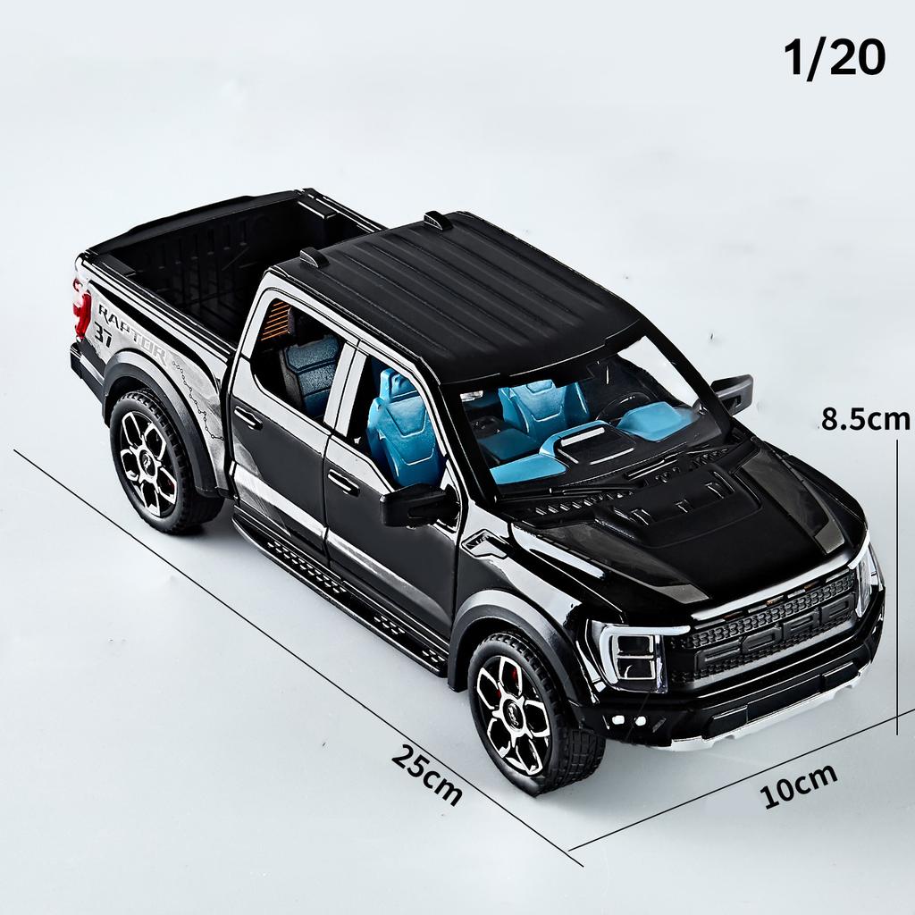 1/20 Ford F150 Raptor Picku Truck Alloy Model Car Toy Diecasts Metal Casting Sound and Light Car Toys for Children Vehicle