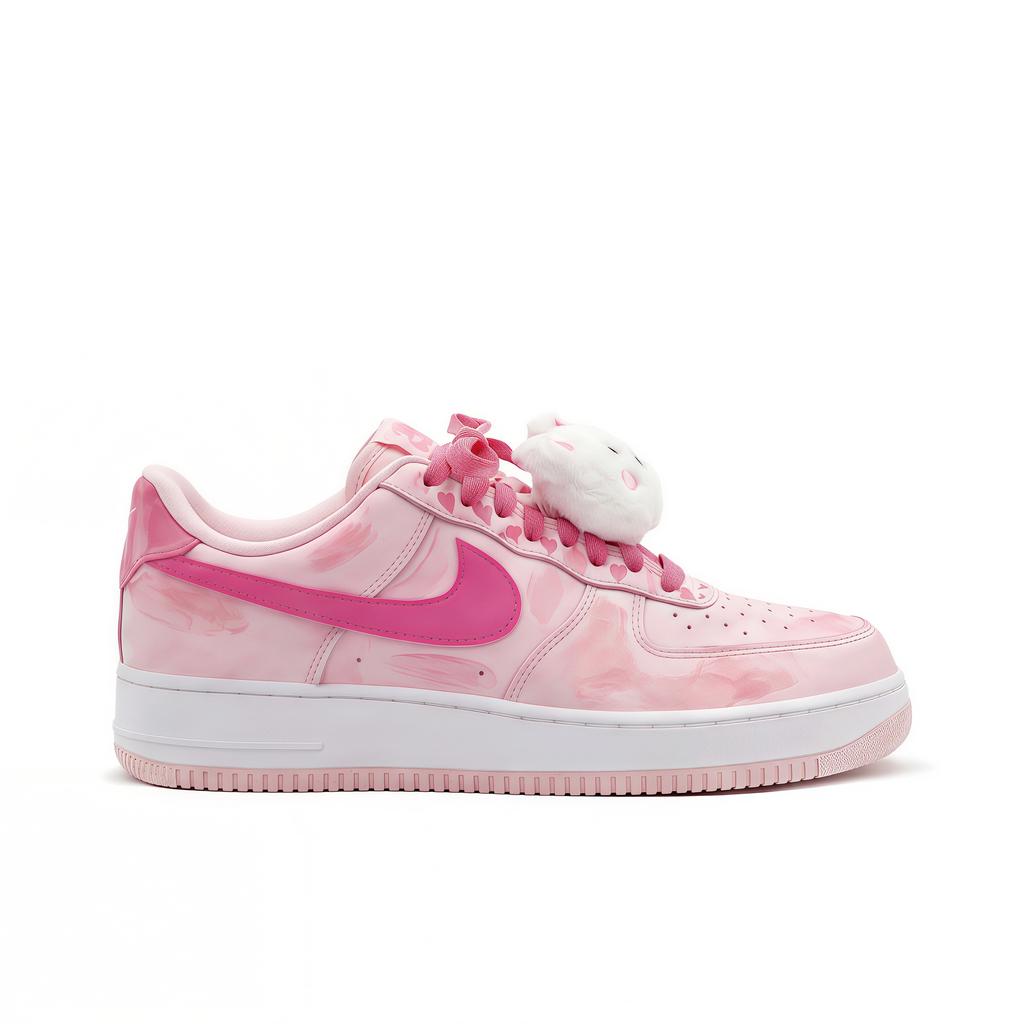 Nike Air Force 1 Heartbeat Pink Order Low top Skateboard Shoes Women's Pink IO8755-600(team2440-)