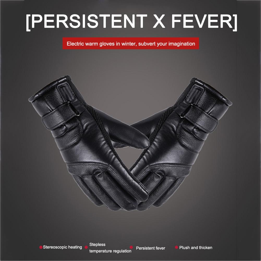 Heated Full Finger Mittens Touch Screen USB Warm Hand Heating Gloves Windproof Constant Temperature for Skiing Riding Hiking