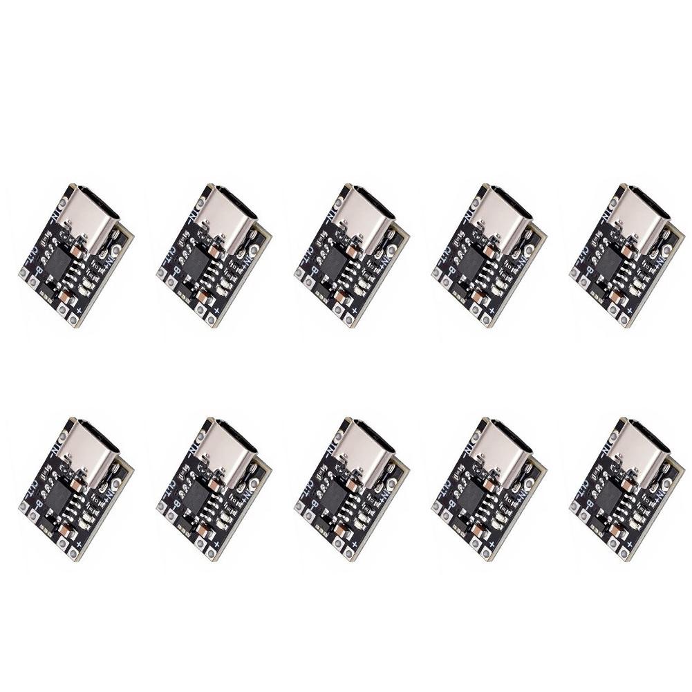 10 pcs TP4057 Type-C 1A lithium battery charging board with overcharge protection and dual LED status indicator