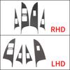 For Seat Leon 2008-2012 Soft Carbon Fiber Car Window Lift Switch Panel Cover Trim Sticker Interior Accessories 4 Pcs