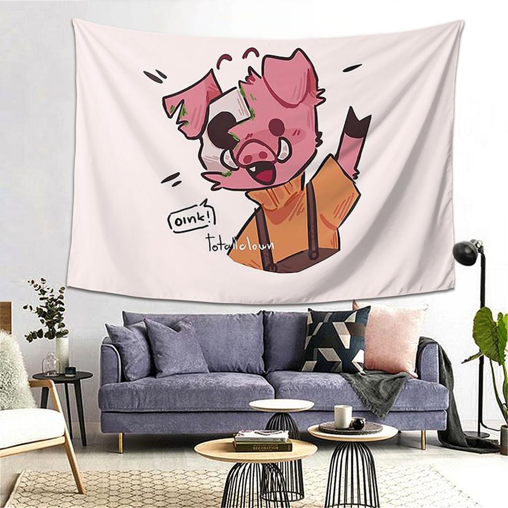 Micheal Dsmp Tapestry Decoration Art Aesthetic Tapestries for Living Room Bedroom Home Wall Cloth Wall Hanging