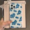 Summer Fruit Blue Berry Cherry Print Phone Case for IPhone 16 15 14 13 11 12 Mini Pro Max 16e X XS XR 7 8 Plus SE2 Clear Cover