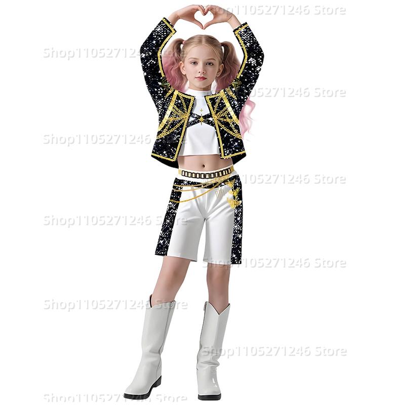 Children's Girl Movie Role Play Costume Printed Role Play Carnival Birthday Party Performance Costume Children's Girl Skirt Set