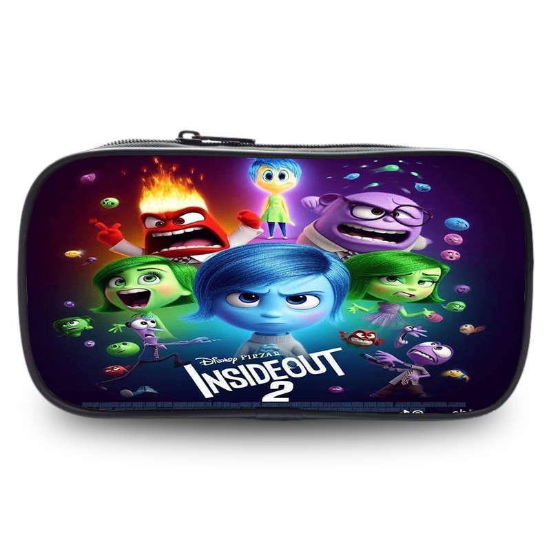 Inside Out 2 Large Capacity Pencil Case For Students Oxford Material
