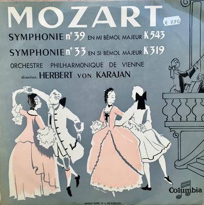 LP Record WOLFGANG AMADEUS MOZART HERBERT V Symphonie No. 39 Symphonie No. 33 33FCX145 Columbia France Classical Used