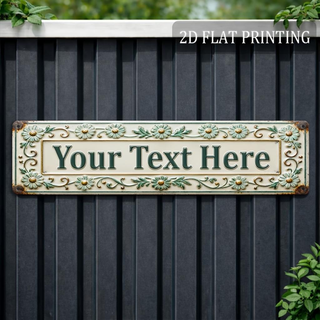 Vintage Custom Metal Sign DIY Plaque Wall Decor Gate Door Fence Porch Yard Decoration Only