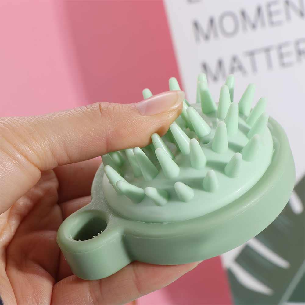 Comfortable Hair Washing Comb Pink Scalp Massage Brush Silicone Shampoo Brush  Bath SPA