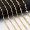 Elegant Women Necklace 2mm 3mm 4mm Stainless Steel Chain Beautiful Metal Link Personality Ladies DIY Jewelry For Pendant