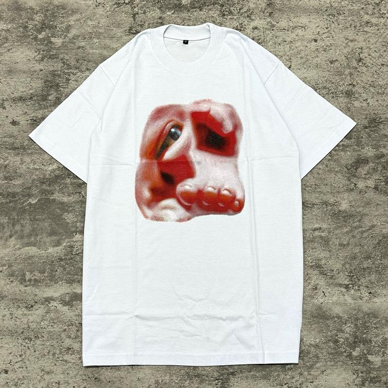 Y2K Cotton Tshirt Men Harajuku Graphic Print Casual Loose ONeck Short Sleeve Tshirt Fashion Hip Hop Grunge Goth Streetwear