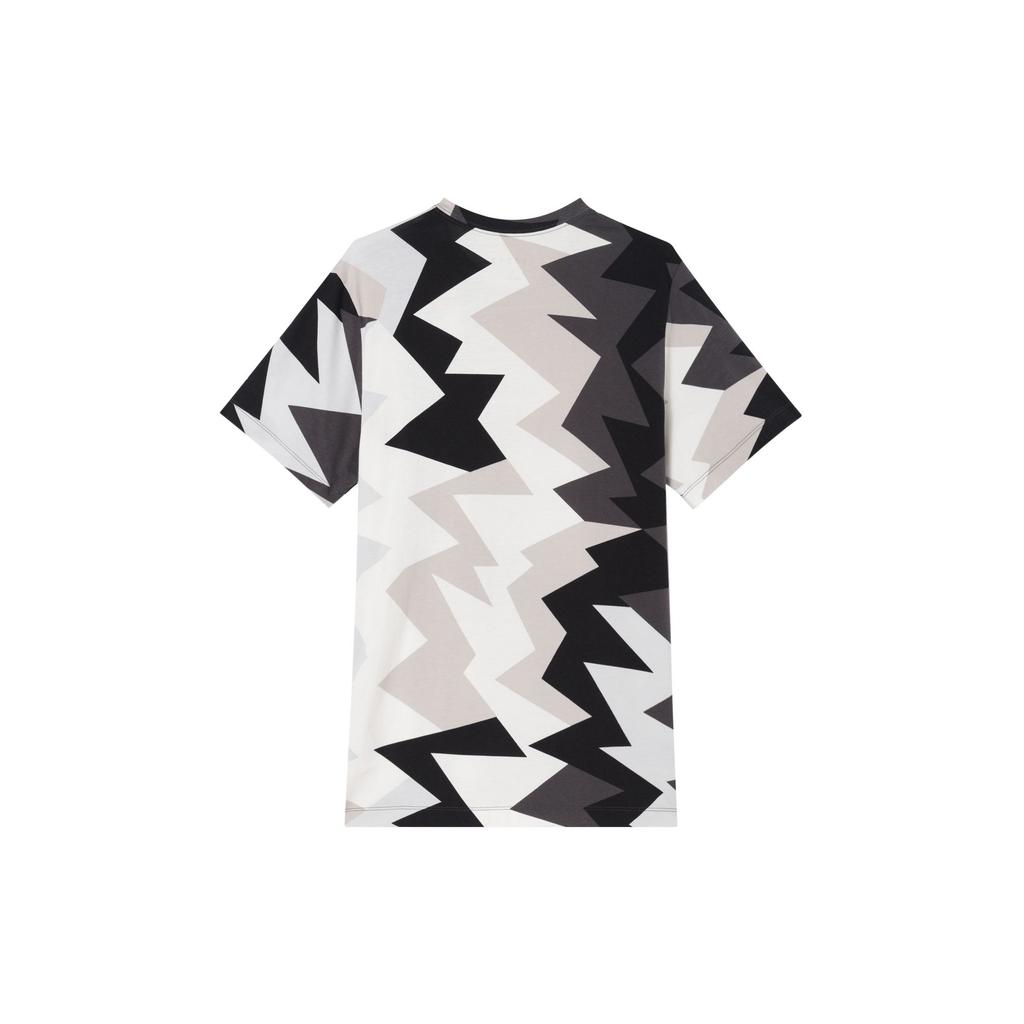 Jordan Contrast Pattern Print Round Neck Short Sleeve T-Shirt Men Tops Black FB7356-010