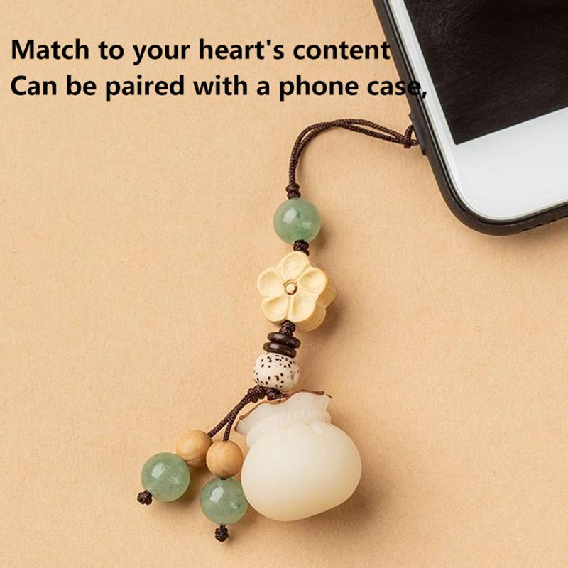 Creative Mobile Phone Lanyard Lanyard Keychain Chinese Style Bag Pendant Bodhi Hand-Woven Unisex Pendant For Blessing