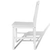 2 Pcs Dining Chair In White Wood 241510