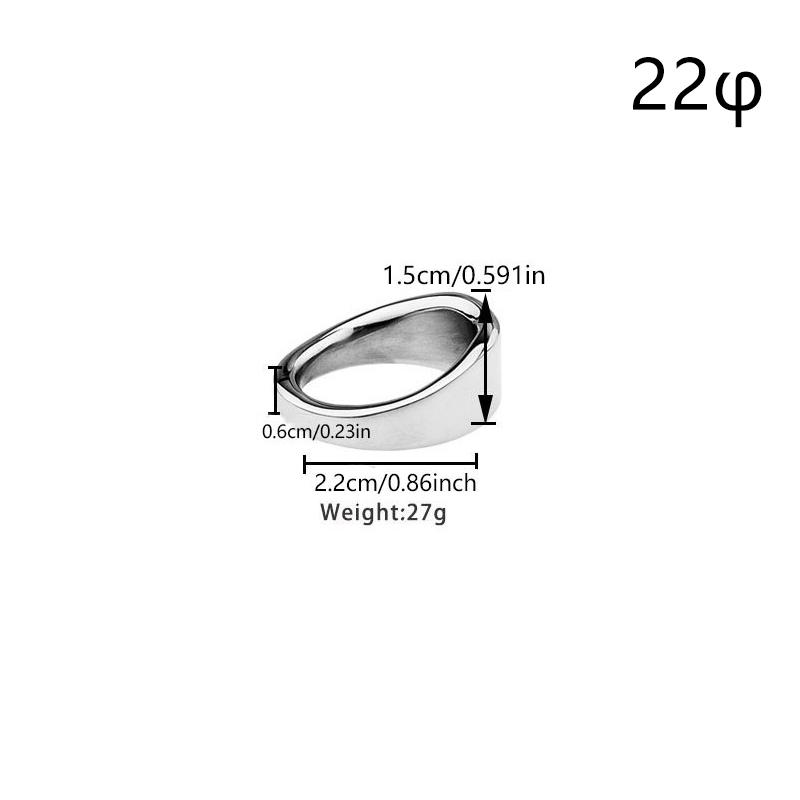 Stainless Steel Bevelled Design Penis Ring Men's Sexual Stimulation Device Chastity Foreskin Glans Lock Ring Enhanced Pleasure