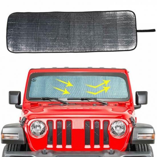 Windshield Sunshade Sun Shade Heat Shield Sun Visor Mat fit Jeep Wrangler JL 18+
