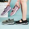 Women's Breathable Slip-On Sneakers Lightweight Low Top Summer Shoes with Golden Buckle Strap Comfortable Fabric Upper & PVC Sole Shoes