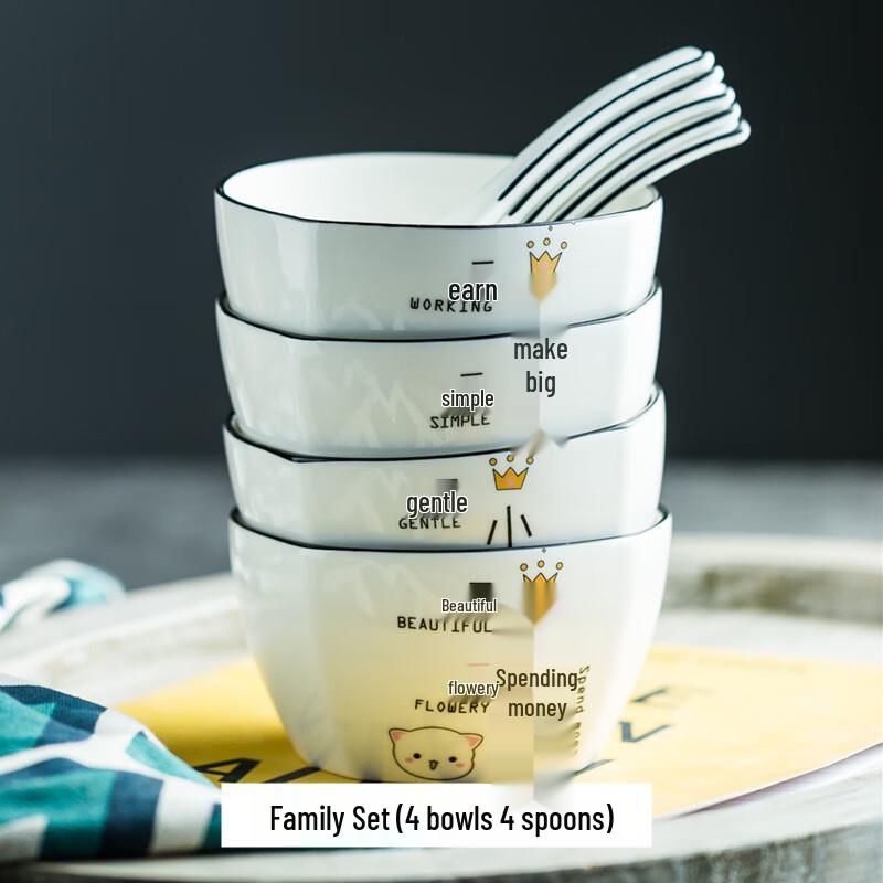 Double Happiness Cat Ceramic Tableware Set 11cm