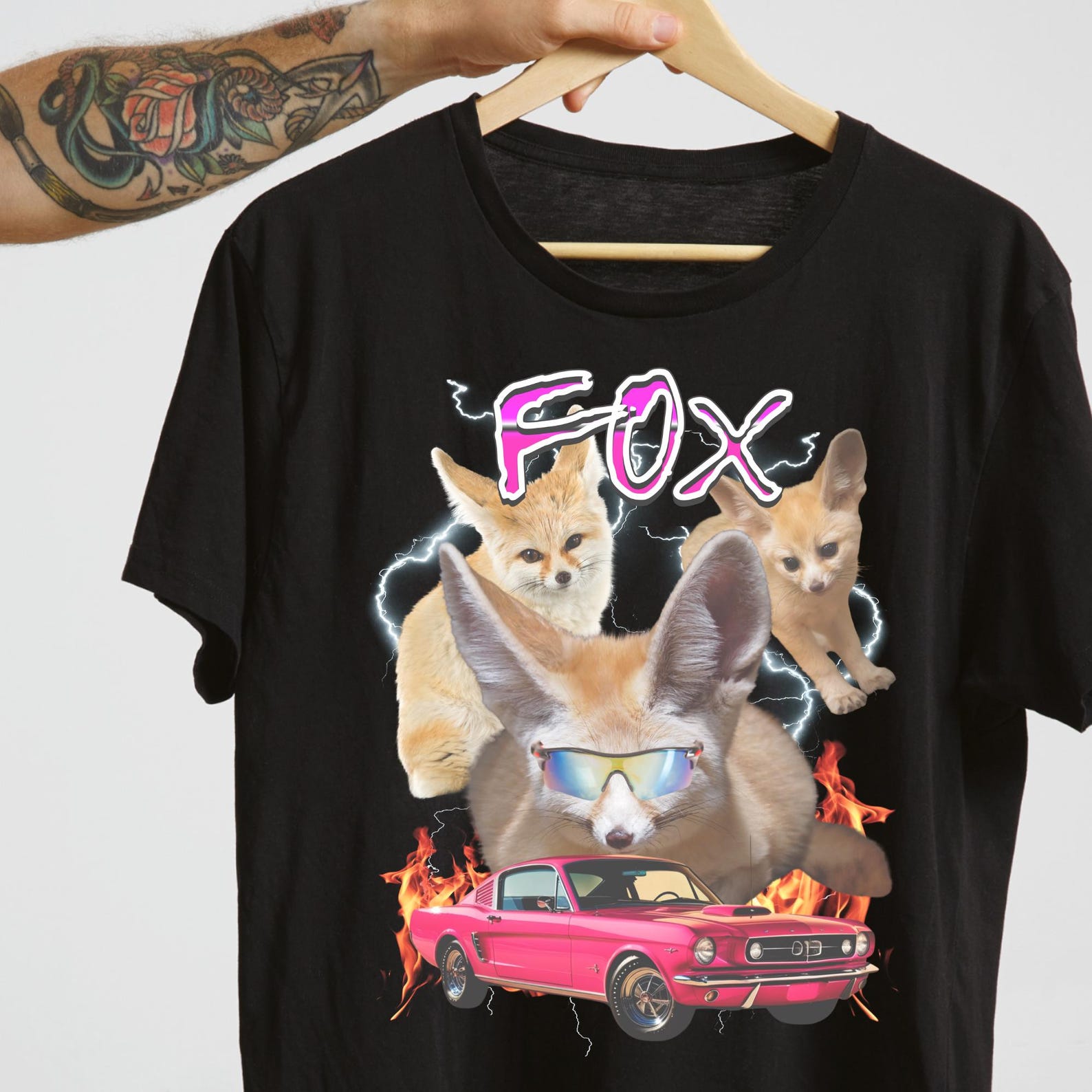 Fennec Fox T-Shirt: Bootleg Hip Hop Animal Pun Tee XL