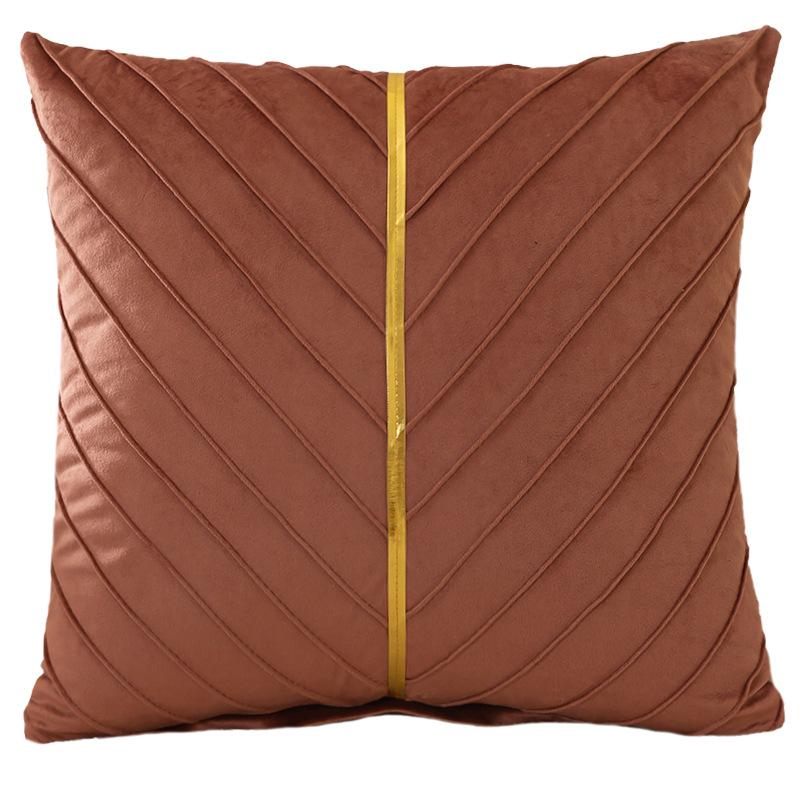 Household Flannel Pillow Cover Cojines Simple Pure Color Sofa Splicing Pillowcase Dutch Velvet Cushion Covers 45X45 Home Decor