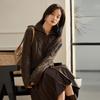 ELLASSAY Women's Retro Lapel Cable Knit Sweater