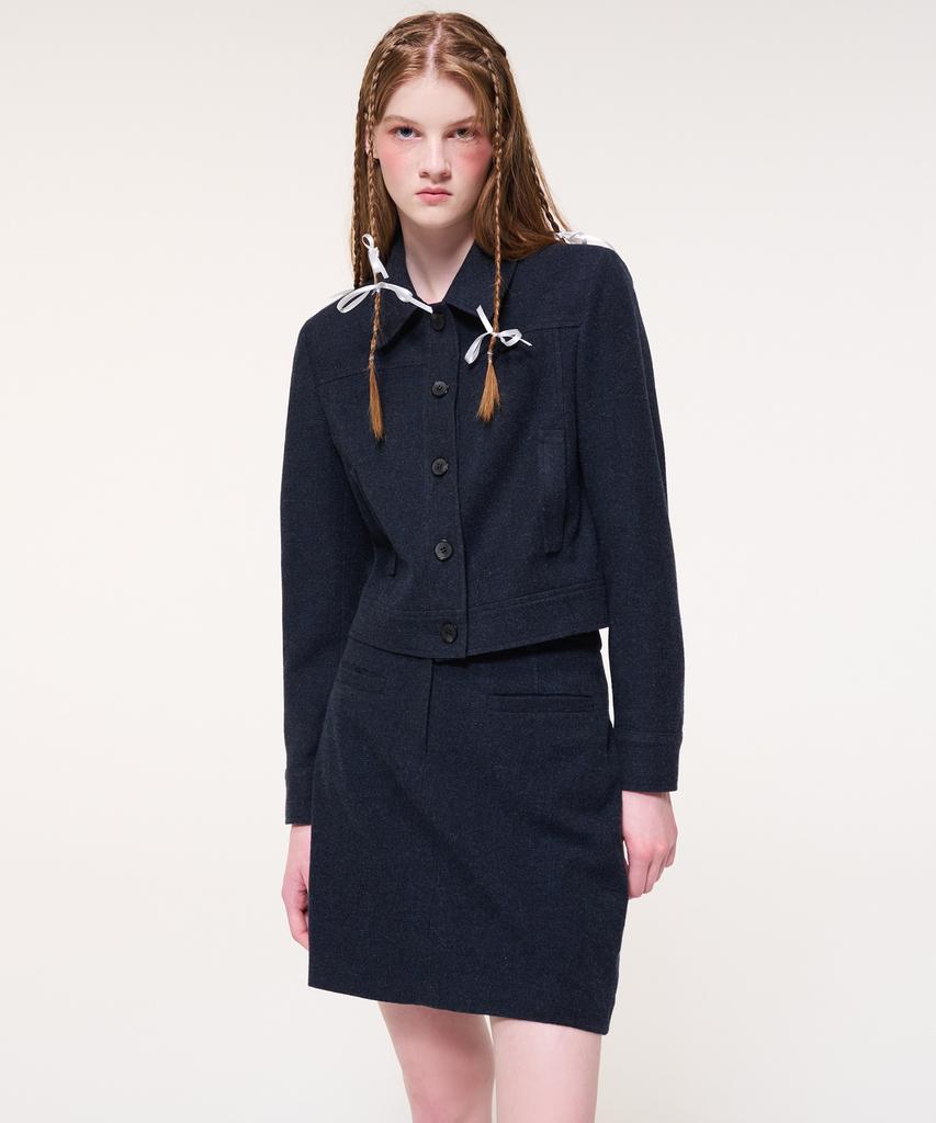 Etmont Lip Pocket Mini Skirt, Navy