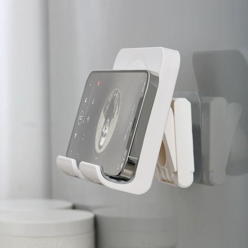 1 Pcs Portable Wall Mount Shower Phone Holder Adjustable Self-Adhesive Cellphone Stand Universal Stand