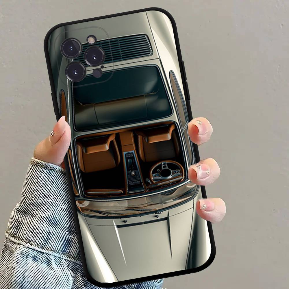 

Adorable Stylish Car Design IMD Phone Case Black Soft Silicone TPU Phone Case For IPhone 11 12 13 14 15 16 17 Pro Plus Mini Max iPhone 16pro max