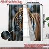 2 Stück 2D-Flachdruck-Vorhänge (Ohne Stange) TigerGaze Beliebte Vorhänge&Gardinen Vielseitig 100% Polyester Vorhänge Dekorationen