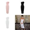 Summer Sexy Spaghetti Strap Bodycon Dress With 3d Floral Embellishments For Youths