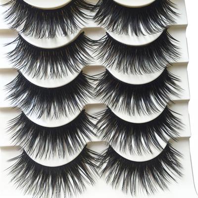 5 Paar modische lange, dicke Wimpern, gefälschte Kreuzwimpern, Beauty-Make-up-Tool